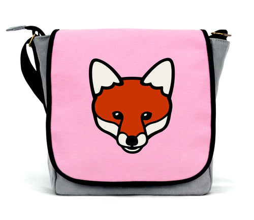 Pink Fox Messenger Bag