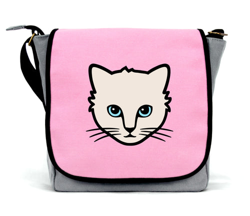 Pink Cat Messenger Bag