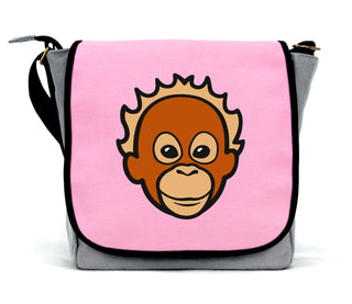 Pink Orangutan Messenger Bag