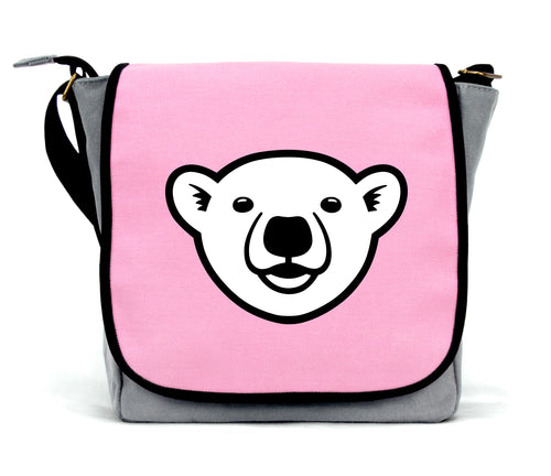 Pink Polar Bear Messenger Bag