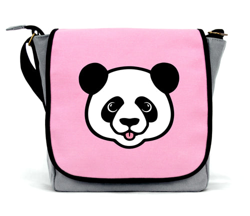 Pink Panda Messenger Bag