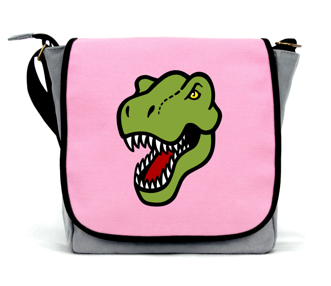 Pink Dinosaur Messenger Bag