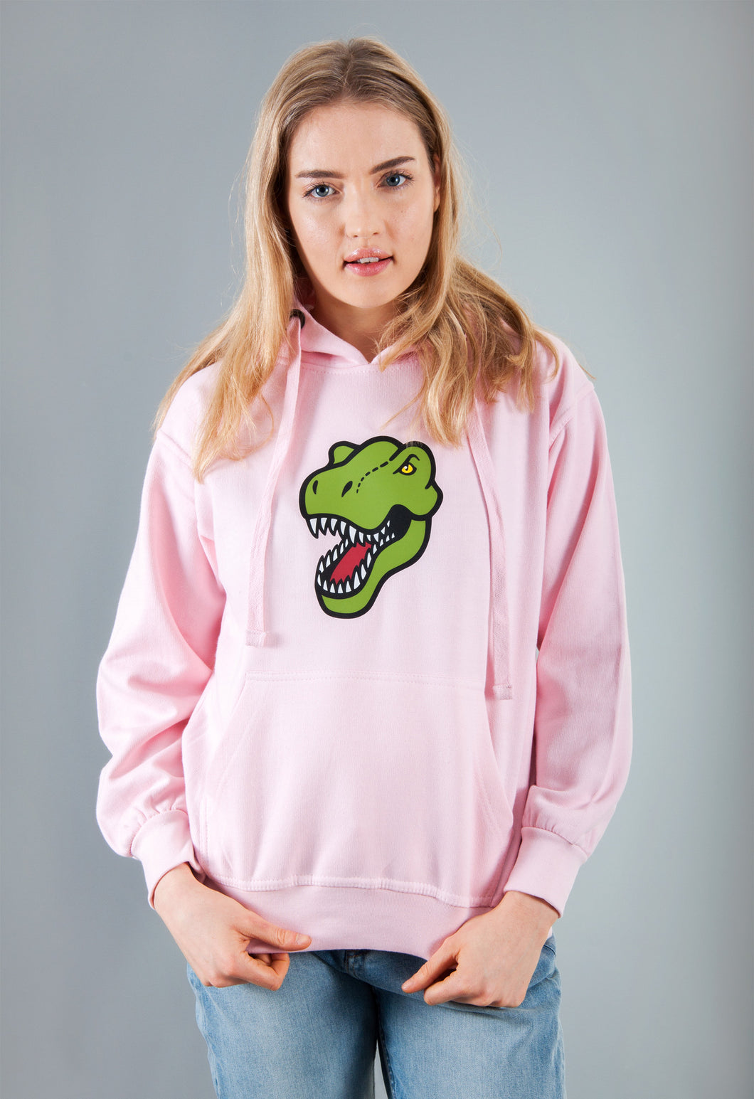 pink dinosaur hoodie