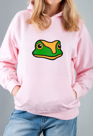 pink frog hoodie