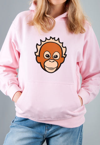 pink orangutan hoodie